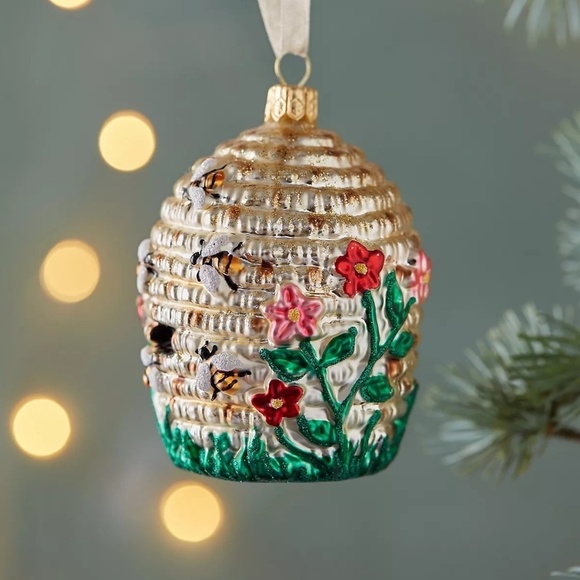 NWT Anthropologie Beehive Glass Ornament, Rare Out of Stock - Picture 5 of 5